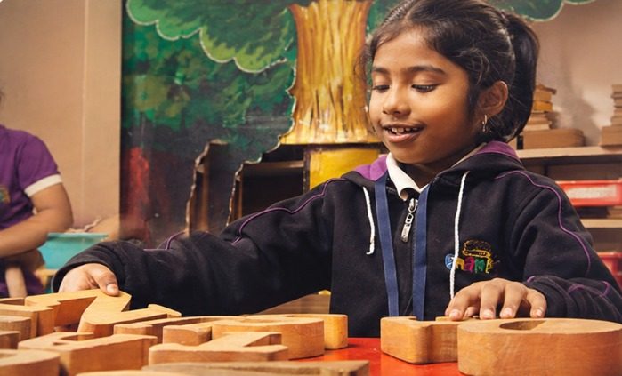 Young students at VET School JP Nagar taking part in hands-on classroom activities