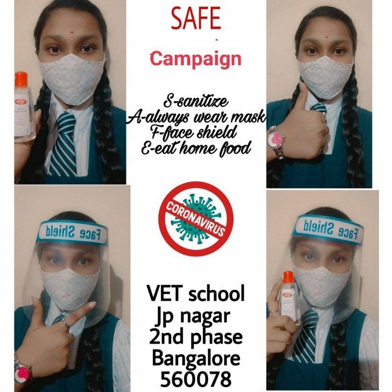 Students Campaign for Safety During COVID at VET School JP Nagar